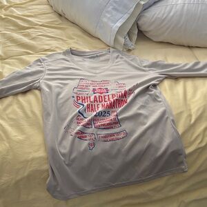 Philadelphia Half Marathon 2025 Kids Long-Sleeve Top - Light Gray